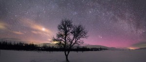 Panorama Milkyway and comet small